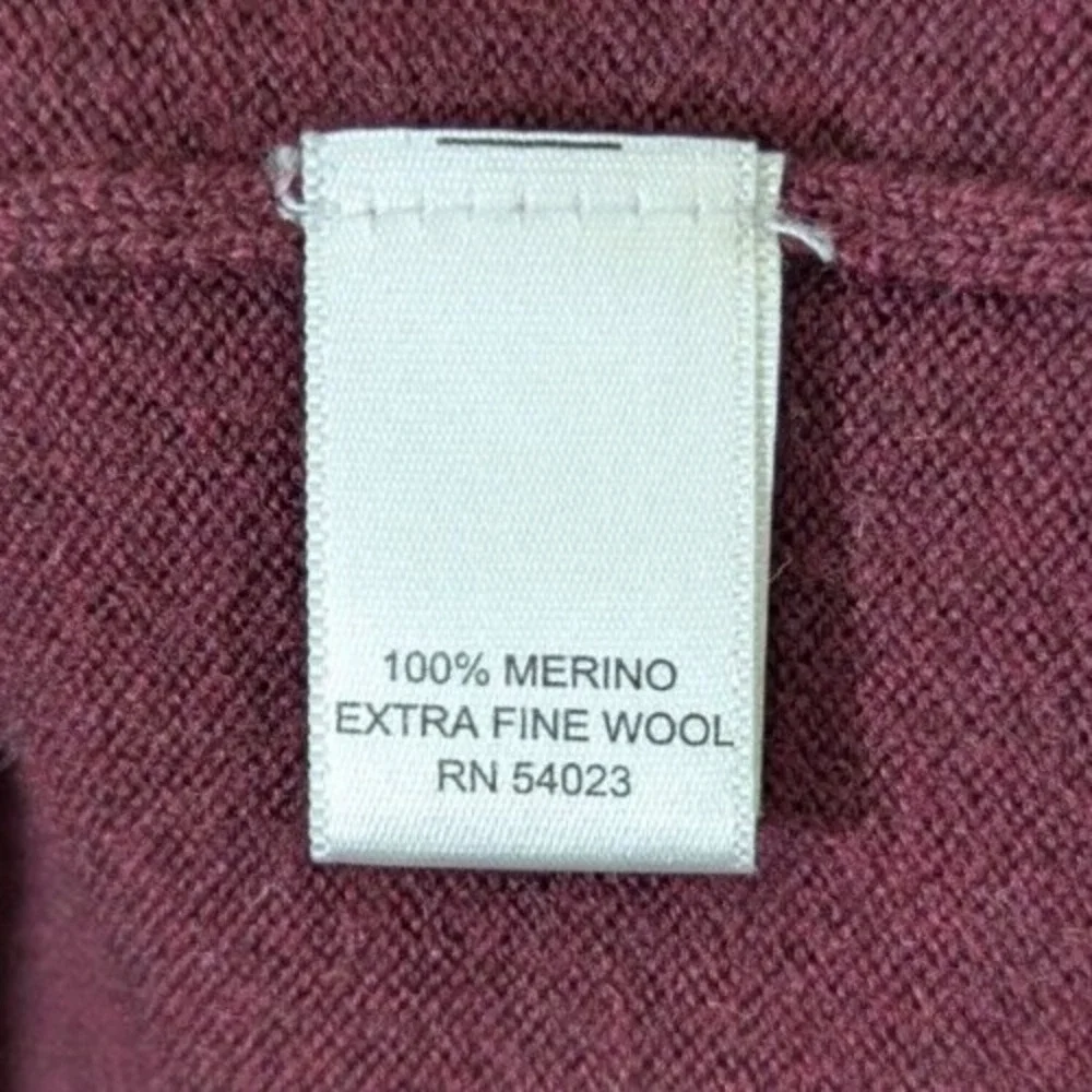 Banana Republic‎ Mens Large Red 100% Italian Merino Wool Sweater Modern Classic